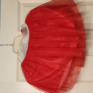 Fluffy red skirt